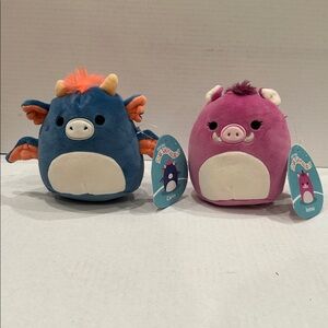 NWT Squishmallows 5” Carin & Jenna – 2-Piece Plush Bundle